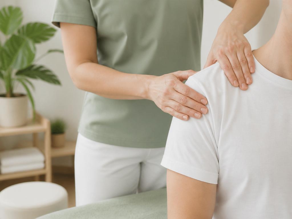 Therapist providing targeted remedial massage for muscular tension and relaxation
